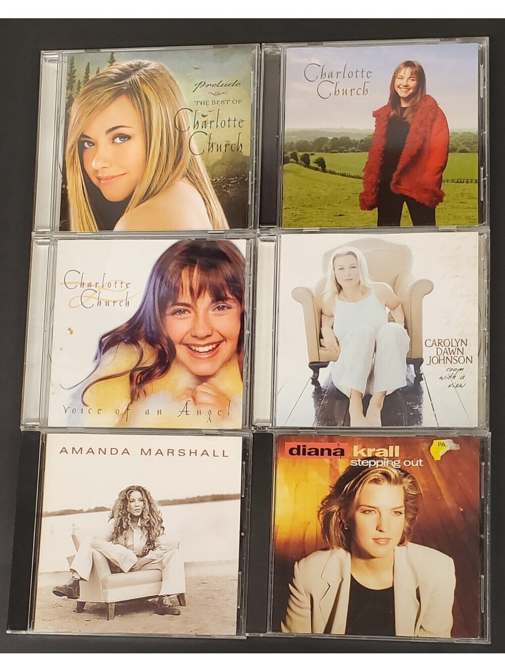 6 CDs: Charlotte Church, Carolyn Dawn Johnson, Amanda Marshall, Diana Krall VG